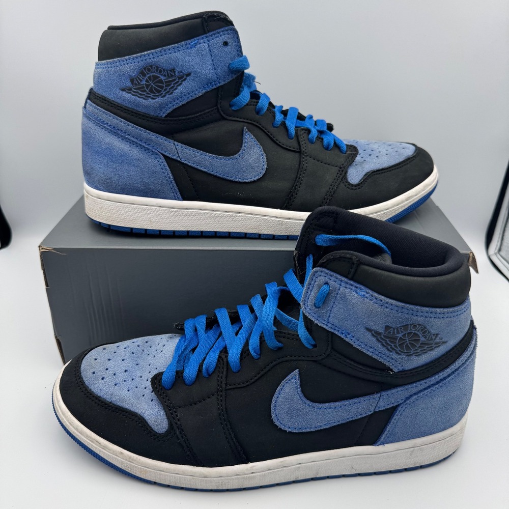 Nike Air Jordan 1 Retro High OG Royal Black Blue DZ5485-042 Sz 10 No Insoles